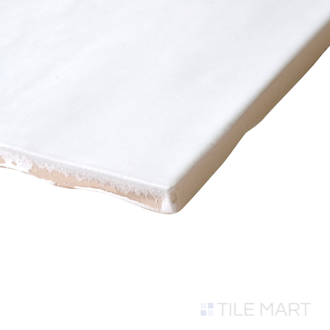 Marin Glazed Ceramic Field Tile 4X4 Pearl White Gloss