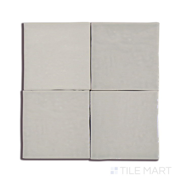 Marin Glazed Ceramic Field Tile 4X4 Pebble Gray Gloss