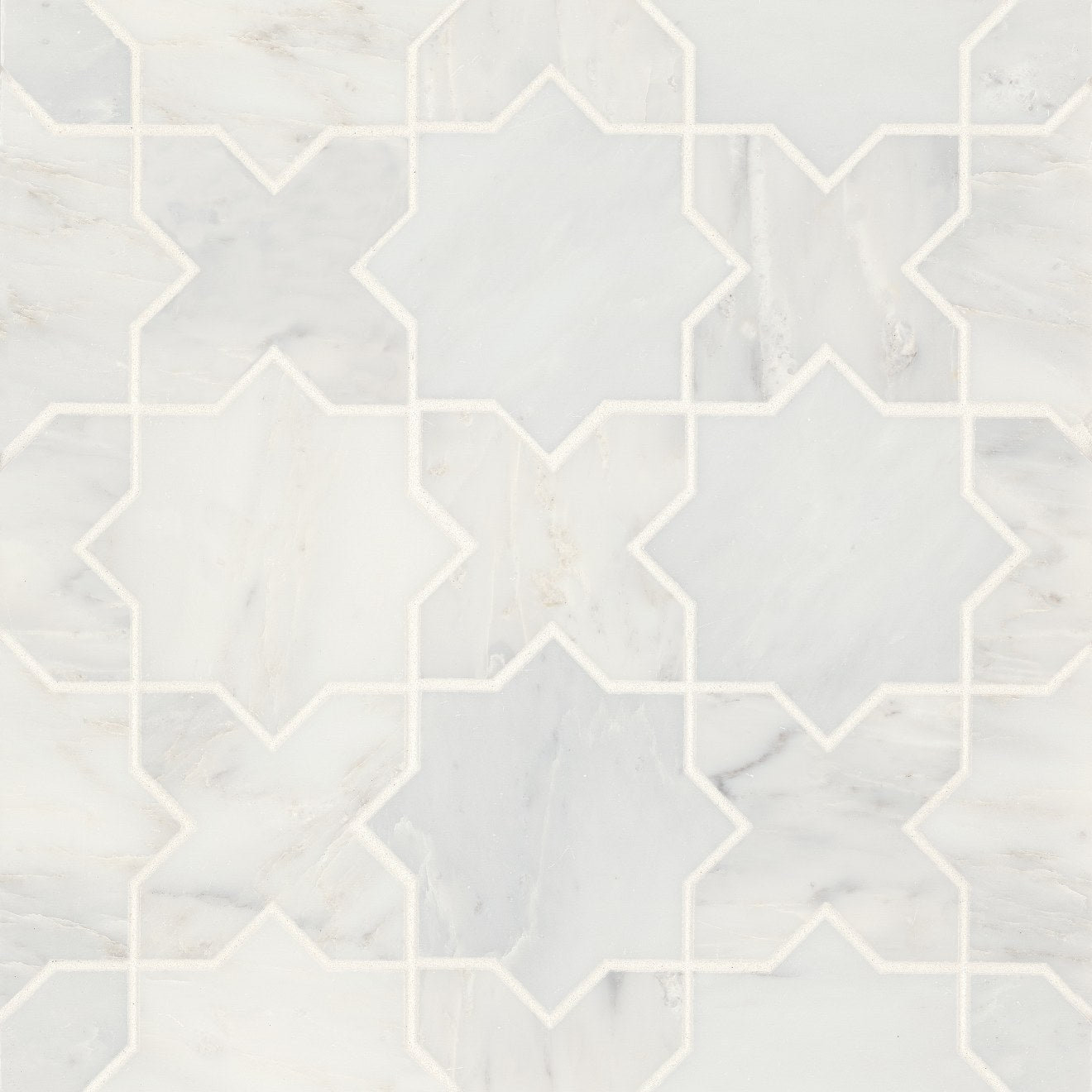 Monet Oriental White Honed Marble Mosaic 6 | Tilemart