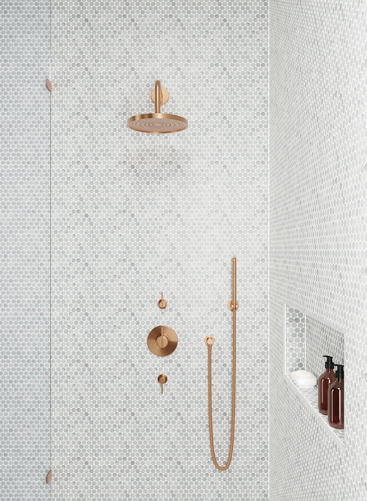 A timeless setting featuring Monet White Carrara Honed Marble Mosaic, bringing a touch of refinement with its soft white tones and honed texture.