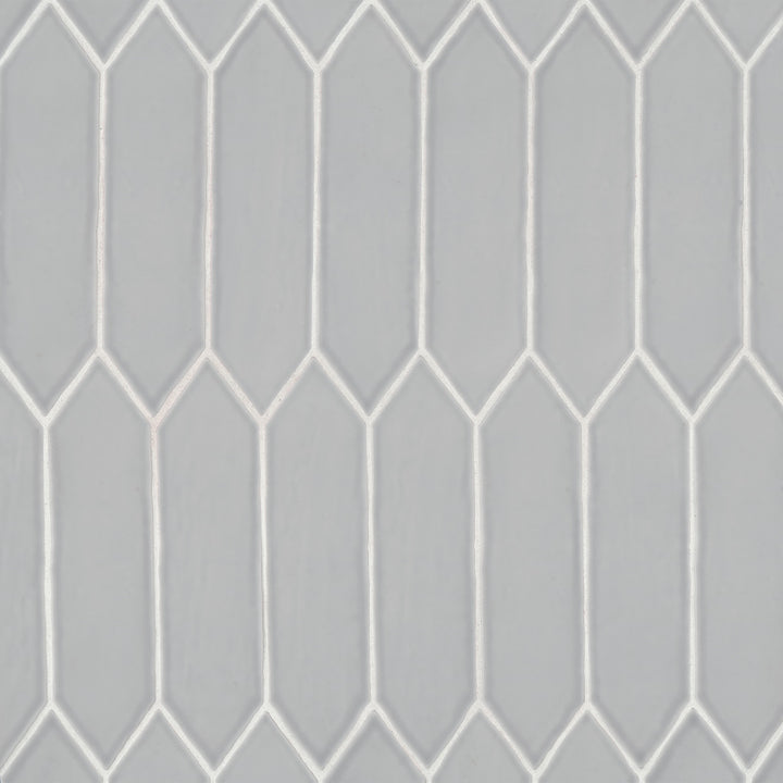 Overhead image of Reine Grey 3X12 Matte Glazed Ceramic, emphasizing its versatile grey coloration with a muted matte glaze for a timeless aesthetic.