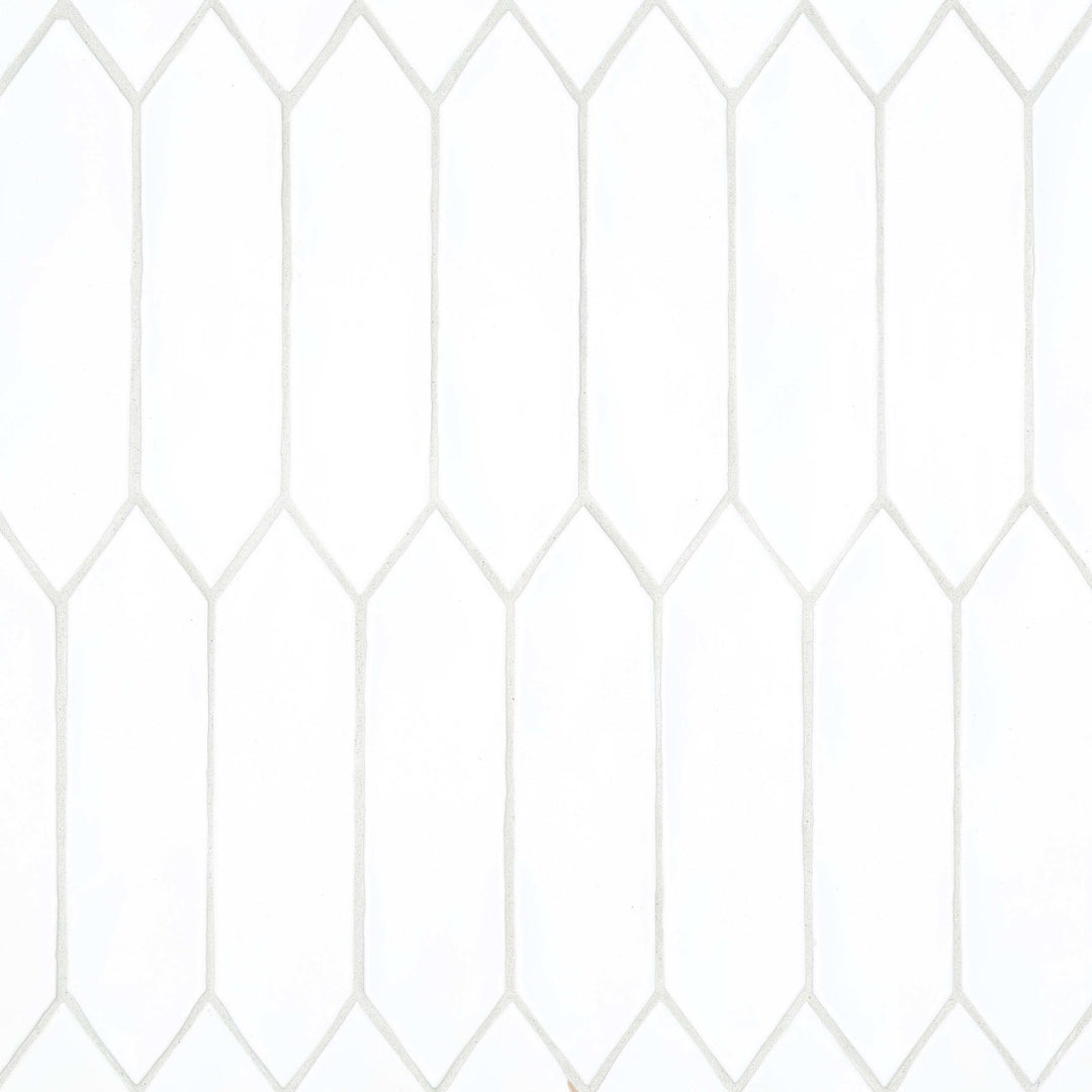 Aerial perspective of Reine White 3X12 Matte Glazed Ceramic, featuring a crisp white tone with a matte glaze, ideal for brightening interiors with a clean and modern touch.