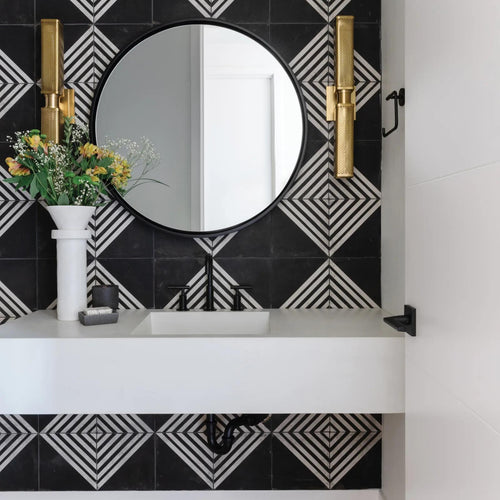 Vivace Roads Caviar 9X9 Matte Glazed Porcelain Tile
