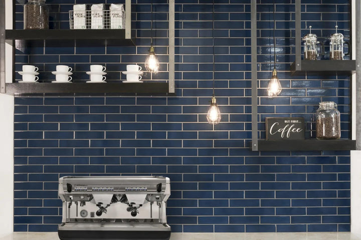 A serene and refreshing look with Zenia Tide 2.5X9 Gloss Glazed Porcelain, where its polished surface mimics the tranquil flow of water.