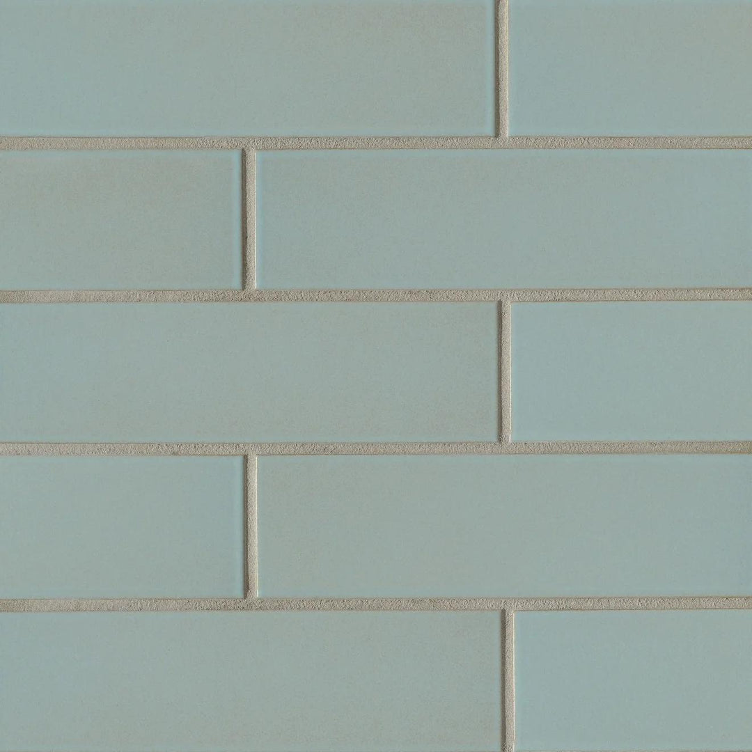 Top-down perspective of Zenia Orbit 2.5X9 Matte Glazed Porcelain, featuring a balanced mix of neutral shades with a cosmic-inspired appeal.