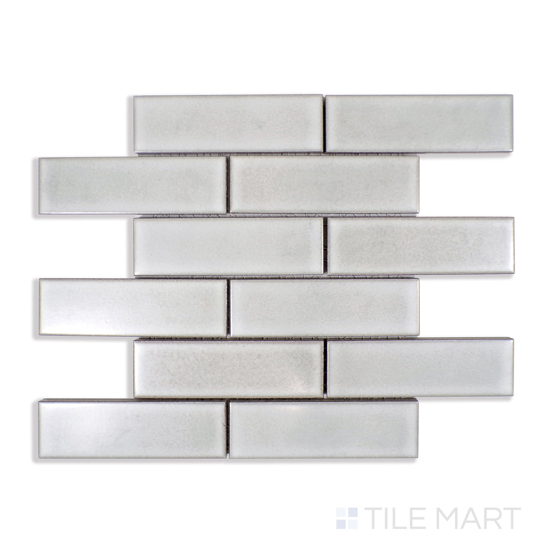 Zenia 2X6 Glazed Porcelain Mosaic 11-1/2X11-1/4 Moon Matte