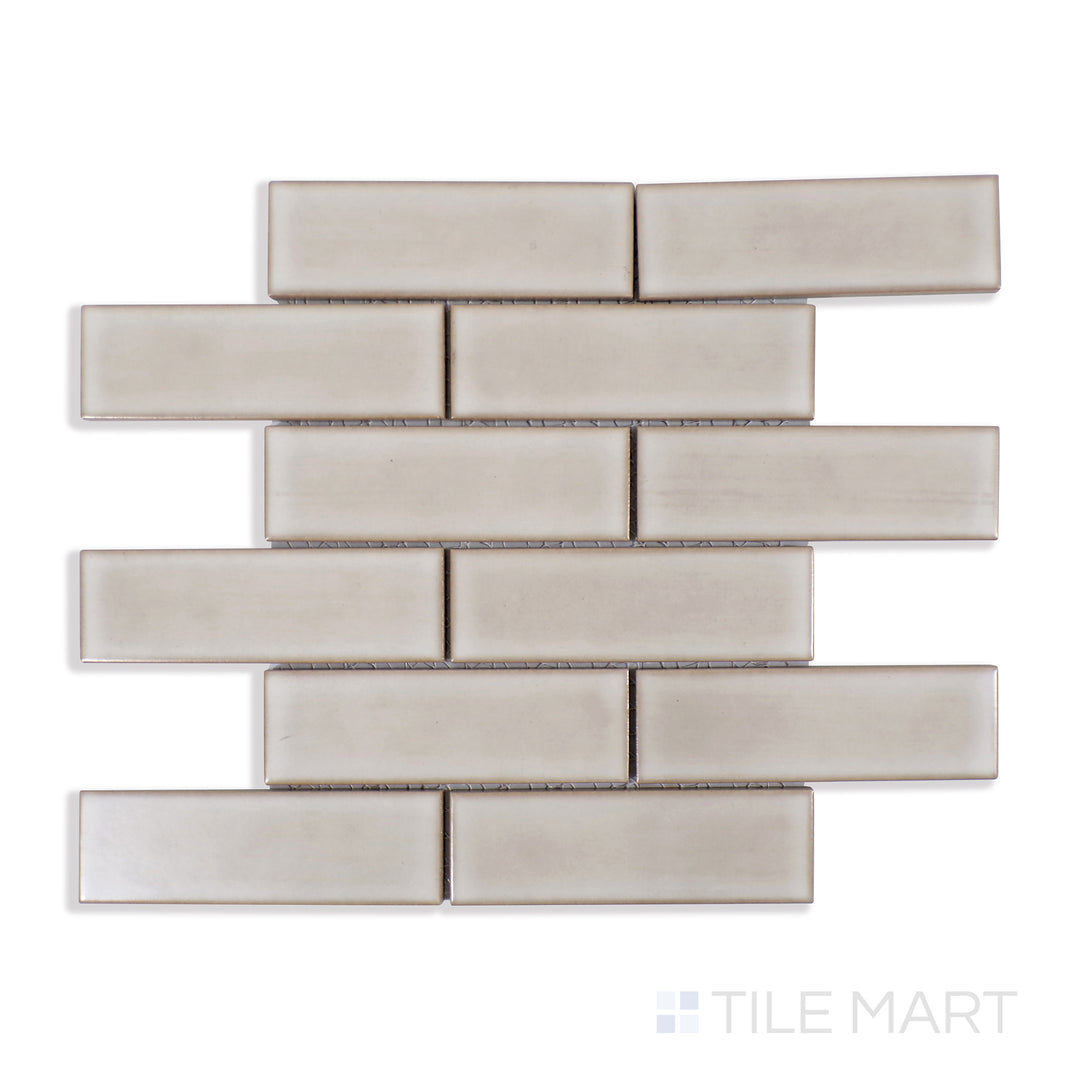 Zenia 2X6 Glazed Porcelain Mosaic 11-1/2X11-1/4 Solar Matte