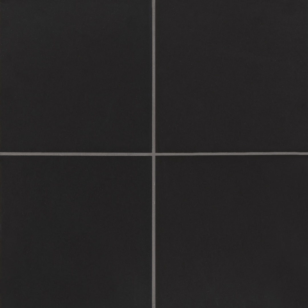 Rothko Glazed Ceramic Field Tile 9X9 Black Matte
