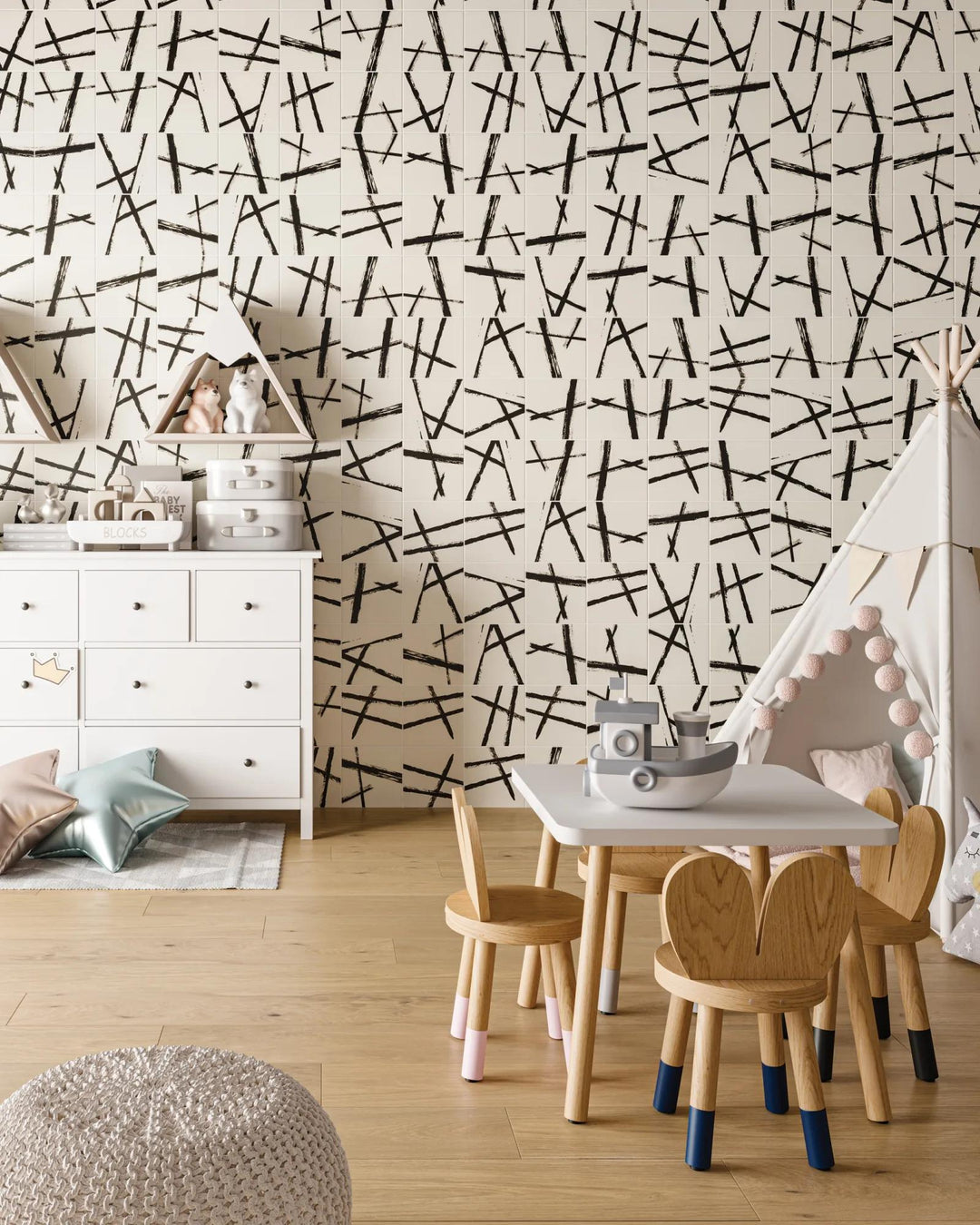 Curved elegance meets bold geometry in Rothko Half Circle 9X9 matte glazed ceramic, adding visual intrigue to any space.