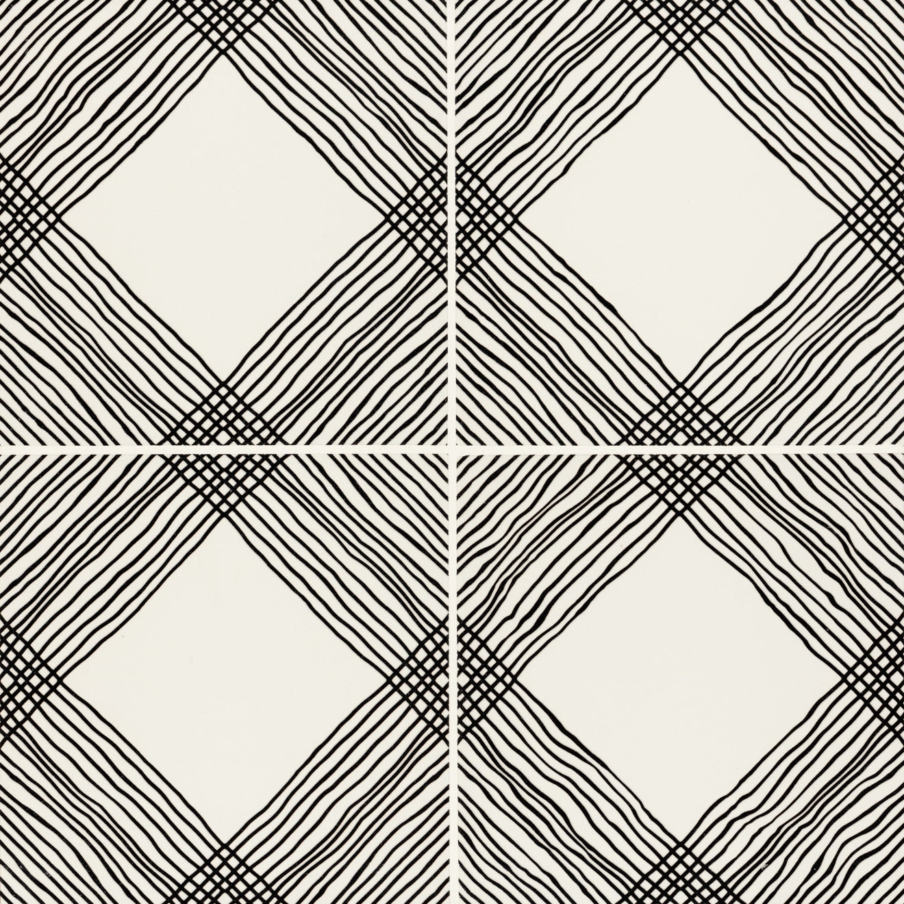 Rothko Glazed Ceramic Decorative Field Tile 9X9 Linear Squares Matte