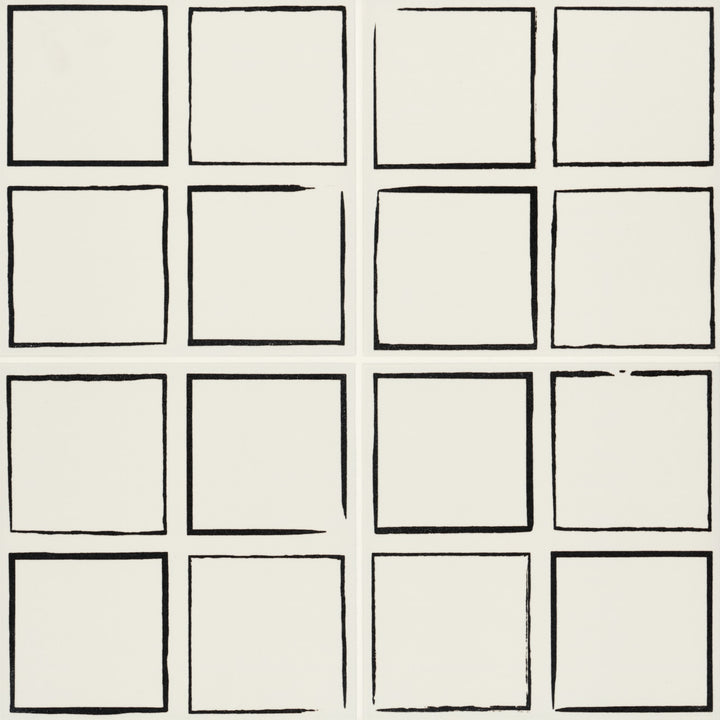 Flat lay of Rothko Square Sketch 9X9 Matte Glazed Ceramic, presenting a hand-drawn sketch effect on a matte-finished ceramic surface.