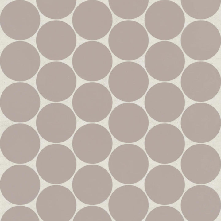 Overhead shot of Marin Coastal Cliff 2" Penny Round Matte Glazed Porcelain Mosaic, featuring soft coastal-inspired tones with a contemporary matte finish.