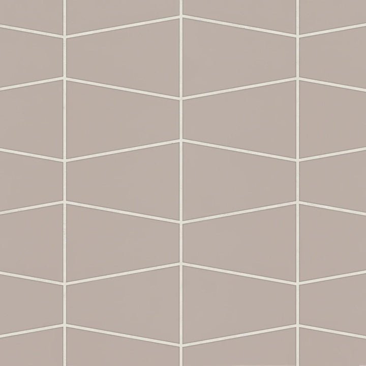 Aerial view of Marin Coastal Cliff Trapezoid Matte Glazed Porcelain Mosaic, presenting soft coastal-inspired tones in a geometric trapezoid format with a matte glaze.