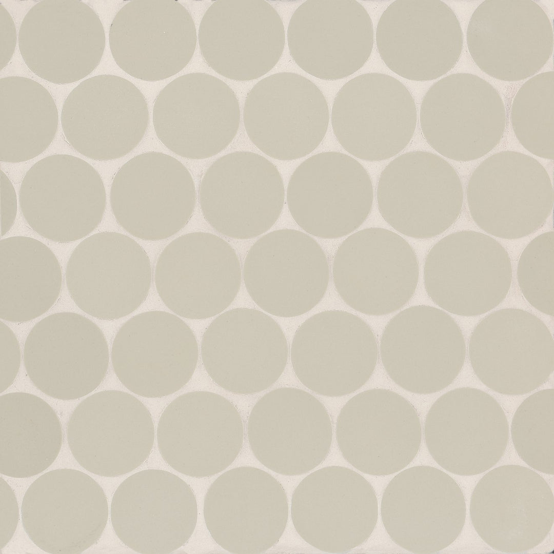 Makoto 2" Round Kumo Grey Matte Mosaic