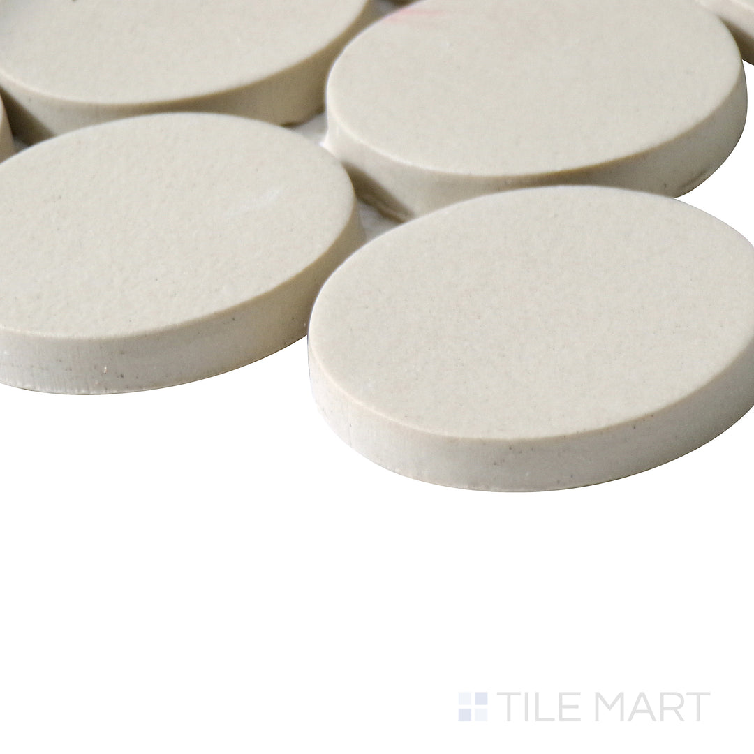 Makoto 2" Round Tatami Beige Matte Mosaic