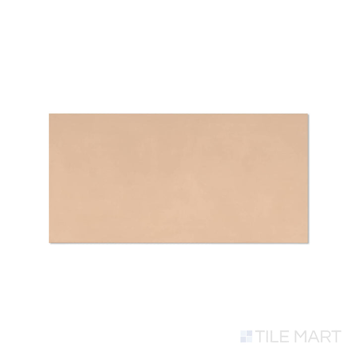 Flat lay image of Sahara Rose 12x24 matte porcelain tile featuring subtle rosy beige hues and a soft matte surface.