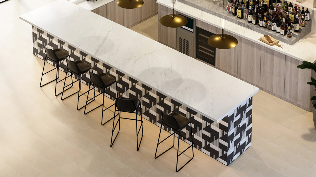 Sahara Ecru 12x24 matte porcelain tile featuring soft neutral tones and matte texture in a real-life application.