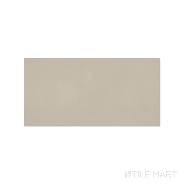 Sahara Grey 12x24 matte porcelain tile in a top-down perspective, displaying cool gray shades and subtle surface movement.