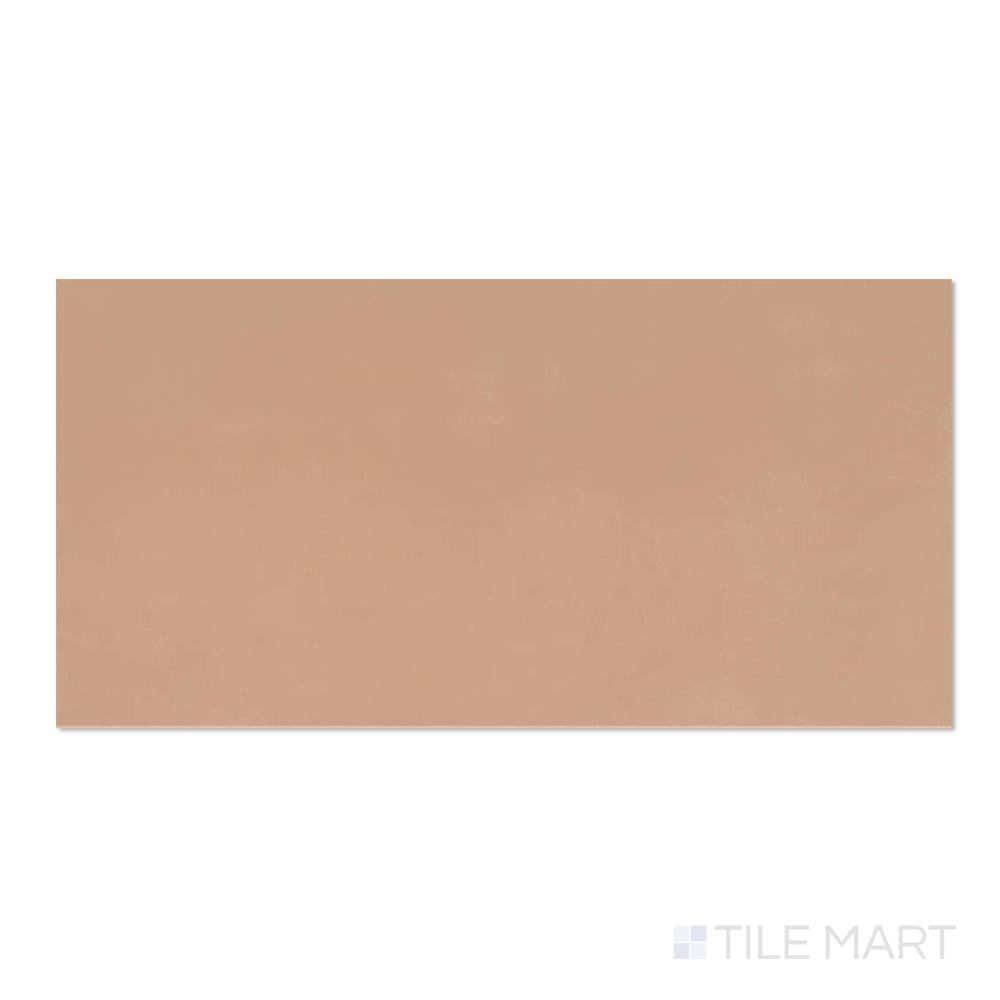 Top view of Sahara Cotto 24x48 matte porcelain tile, highlighting warm terracotta undertones with a natural stone texture.
