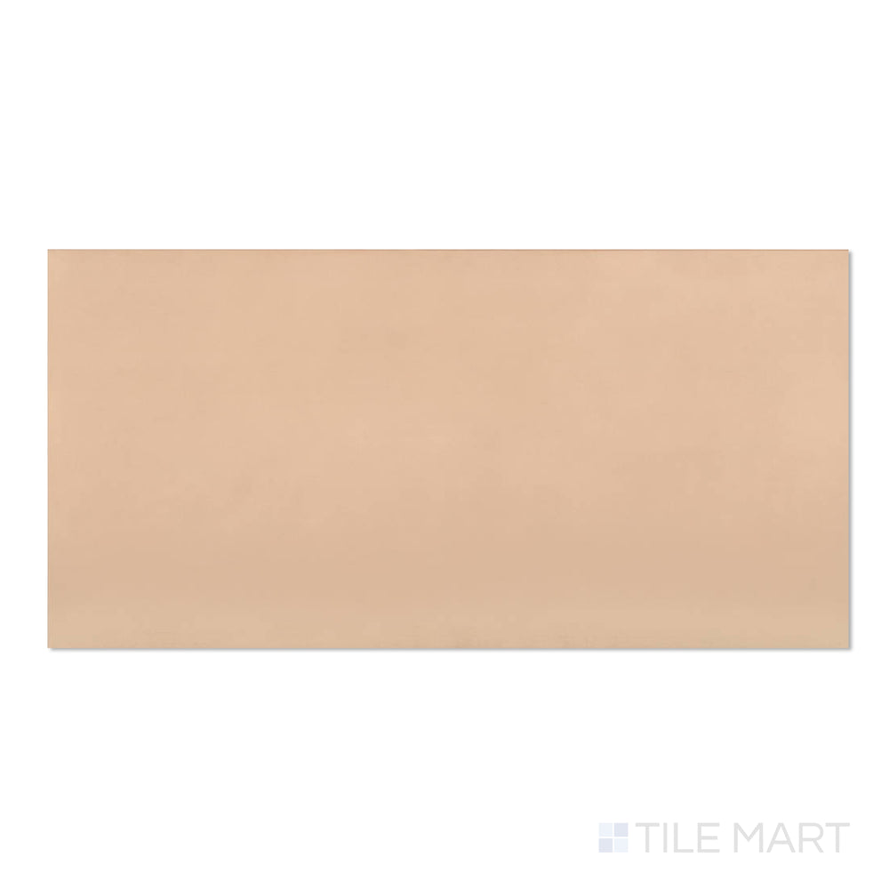 Overhead shot of Sahara Rose 24x48 matte porcelain tile, showing soft pinkish-beige hues in a refined stone finish.