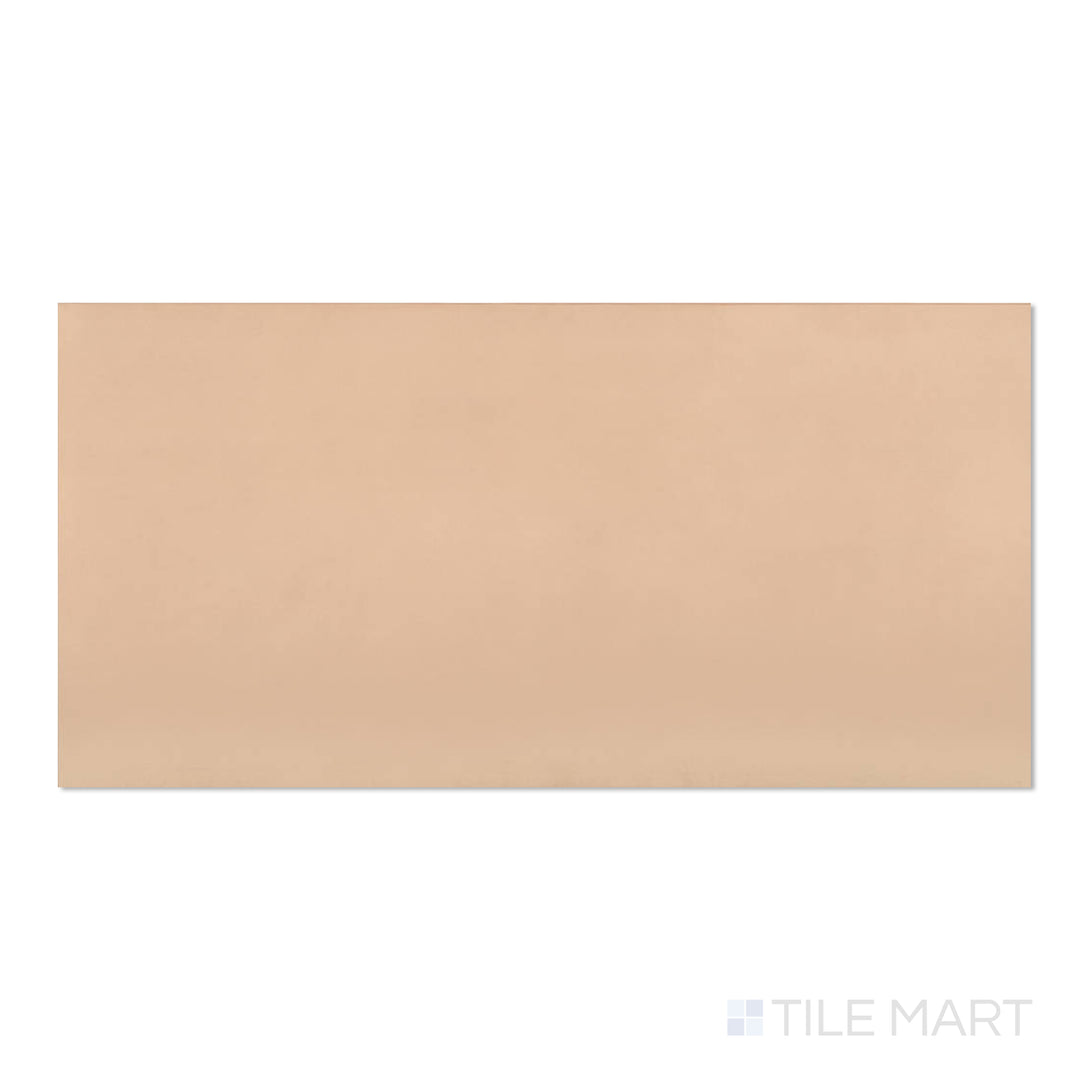 Overhead shot of Sahara Rose 24x48 matte porcelain tile, showing soft pinkish-beige hues in a refined stone finish.