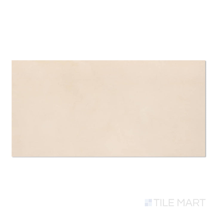 Top-down view of Sahara White 24x48 matte porcelain tile, delivering a crisp, clean aesthetic with a smooth matte surface.
