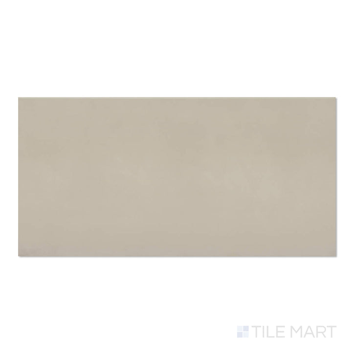 Sahara Grey 24x48 matte porcelain tile from above, displaying contemporary gray tones and subtle movement.