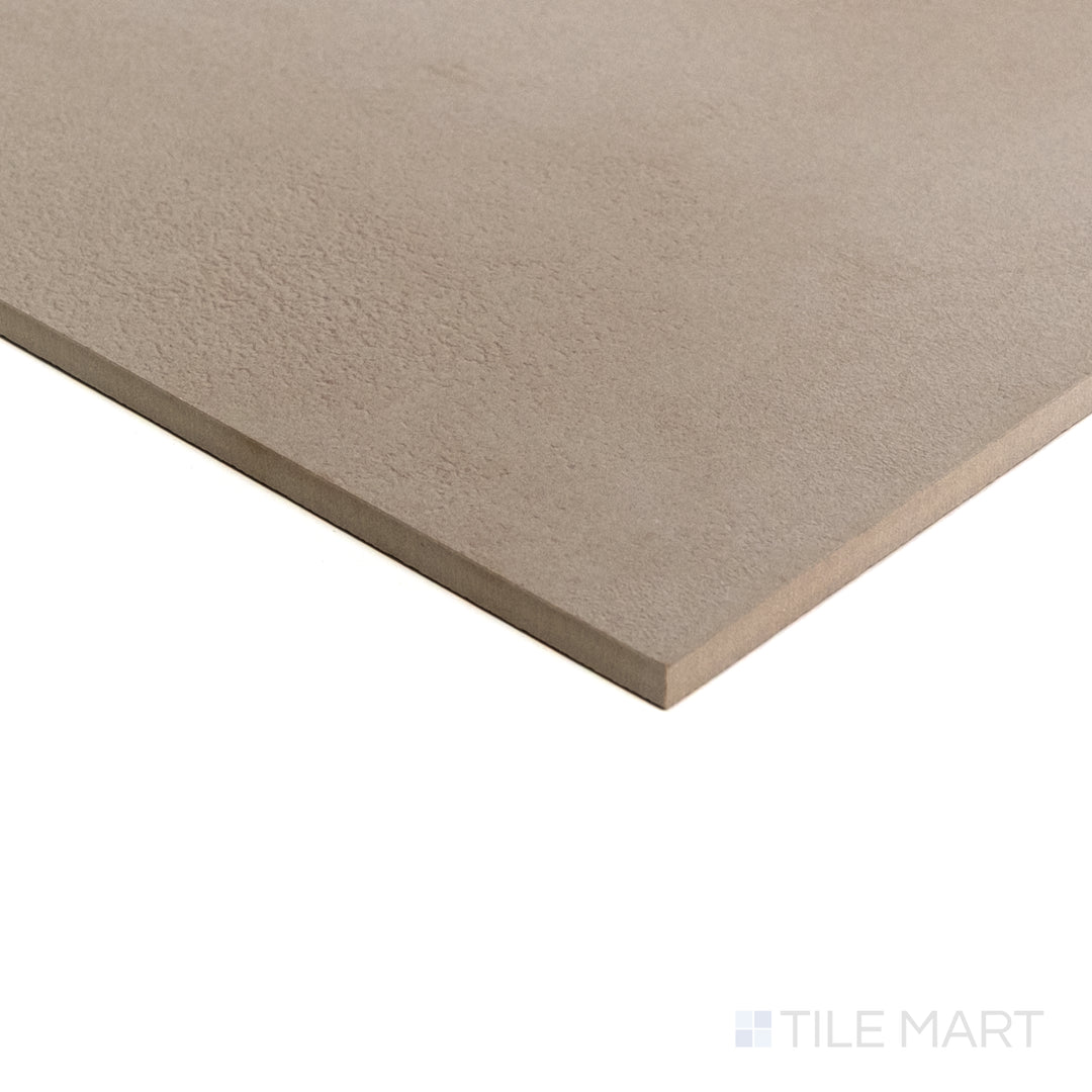 Corner view highlights the balanced warmth of Sahara Taupe’s matte surface.