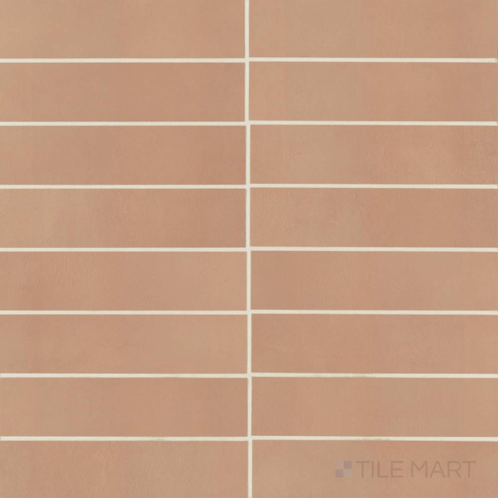 Sahara Cotto 3x12 matte porcelain tile displayed in a narrow plank format, ideal for backsplashes and walls with a rustic terracotta finish.