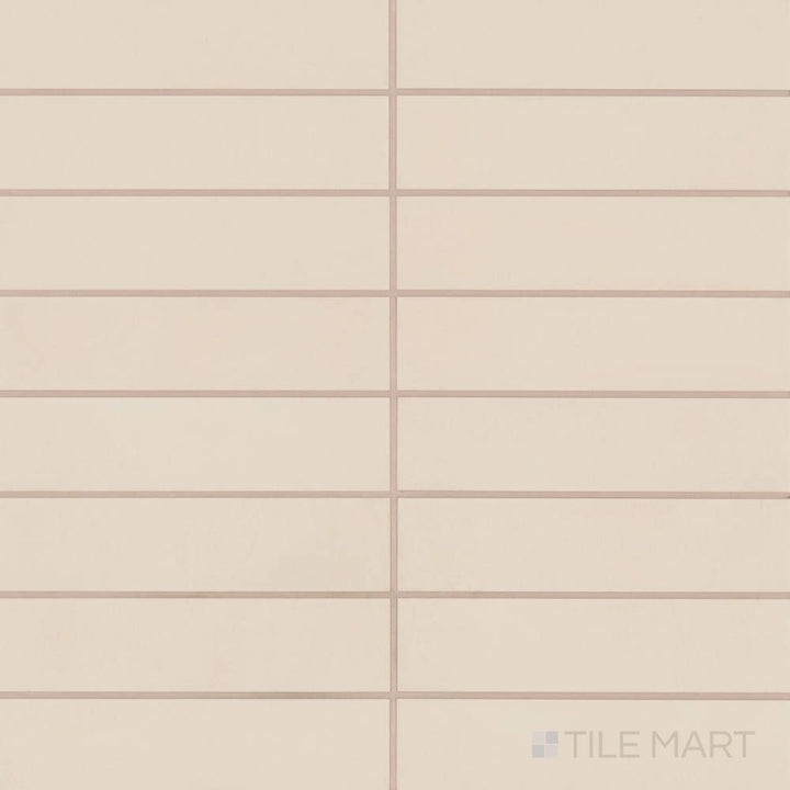 Full overview of Sahara White 3x12 matte porcelain tile, offering a clean white surface with natural stone variation.