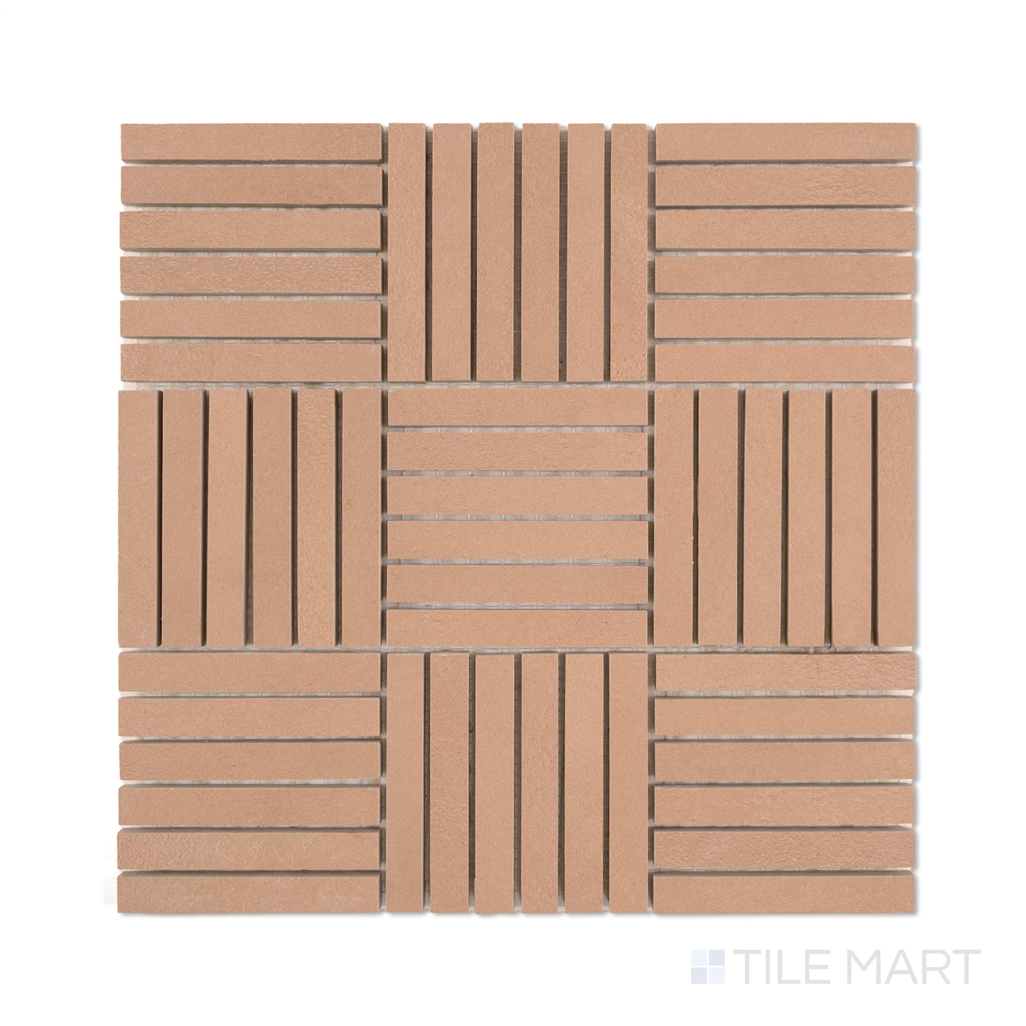 Sahara Cotto 5/8X4 Crosshatch Matte Porcelain Mosaic | Tilemart