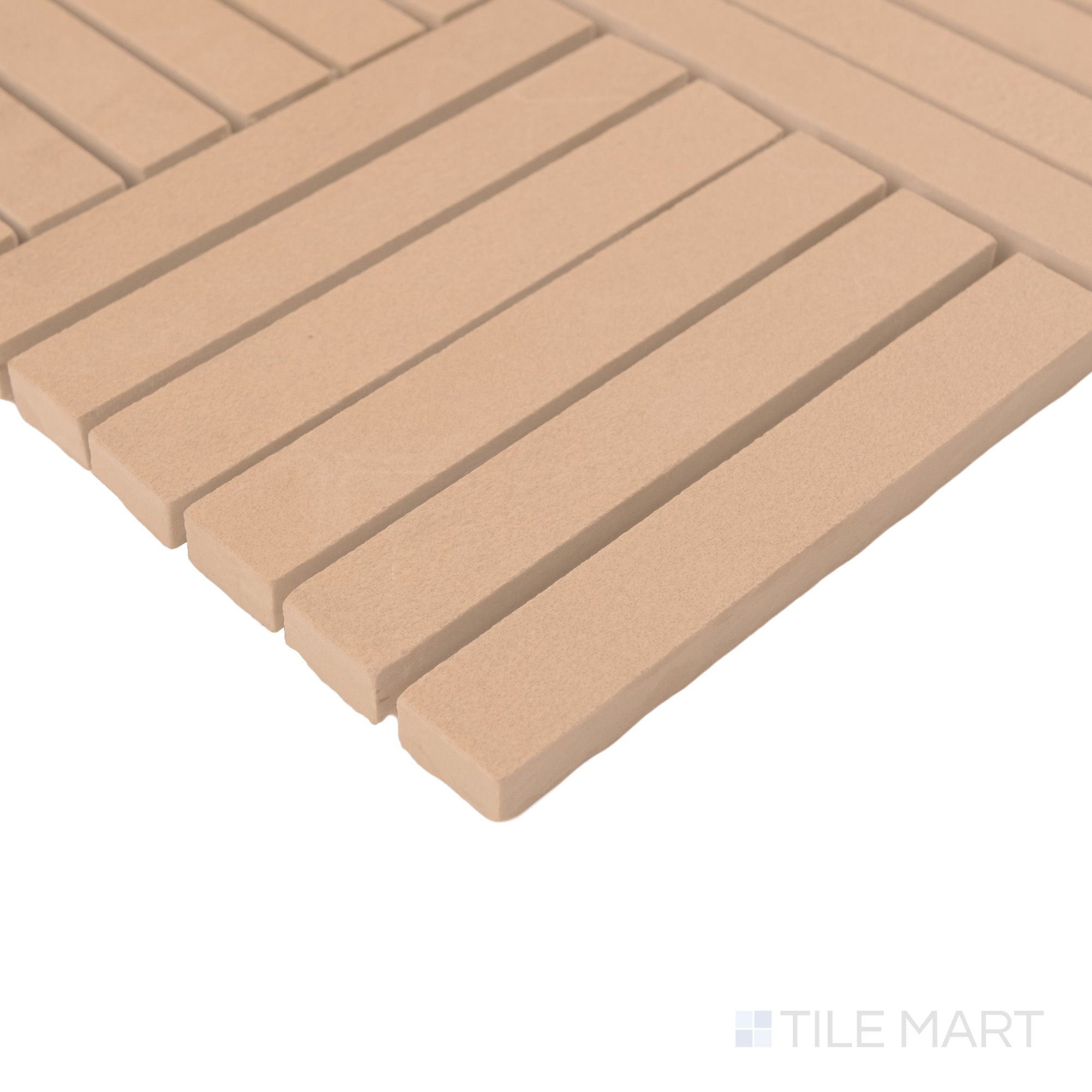 Sahara Rose 5/8X4 Crosshatch Matte Porcelain Mosaic | Tilemart