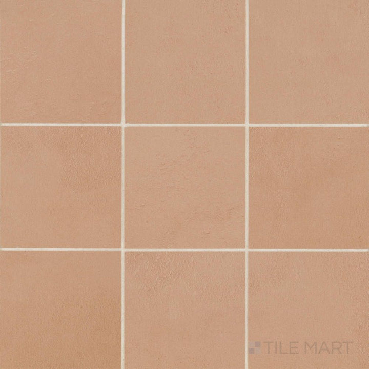 Sahara Cotto 4" square matte porcelain mosaic tile presented in a classic grid format with warm, rustic terracotta tones.