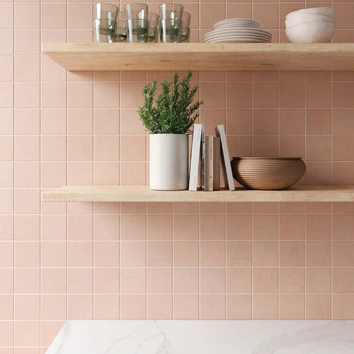 Sahara Rose 4" Square Matte Porcelain Mosaic