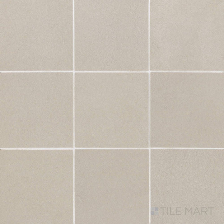 Overview of Sahara Grey 4" square matte porcelain mosaic, highlighting cool grey tones and structured mosaic styling.