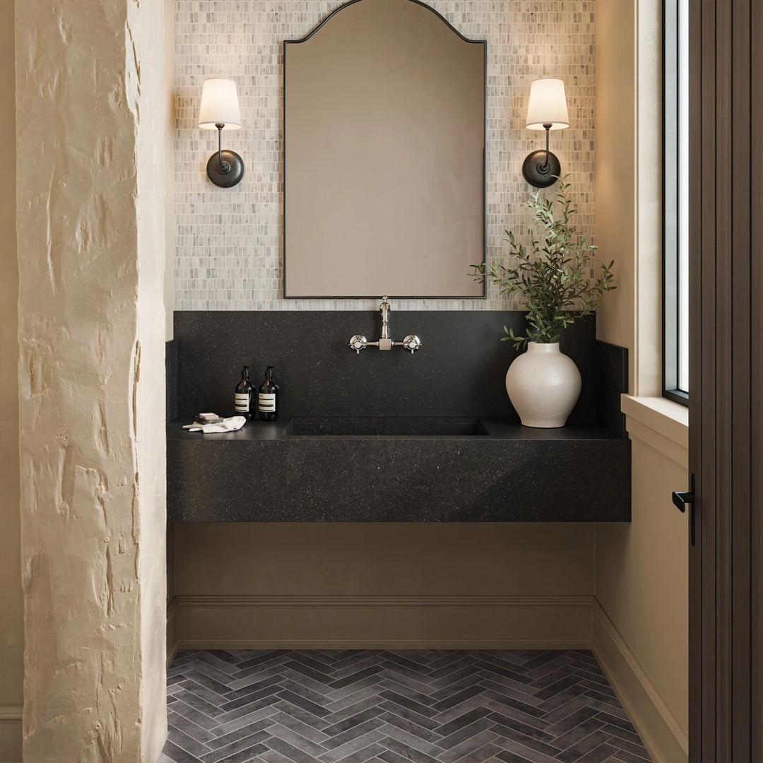 Montana Big Sky 2.5x10 matte porcelain tile featured in a light-filled interior with soft neutral tones