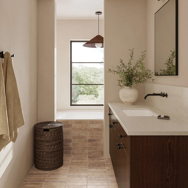 Montana Flathead 2.5x10 matte porcelain tile showcased in a refined interior highlighting linear layout