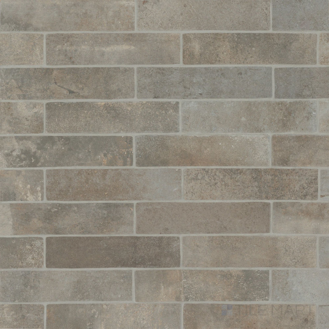 Montana Silverbow 2.5x10 matte porcelain tile offering soft contrast and modern appeal
