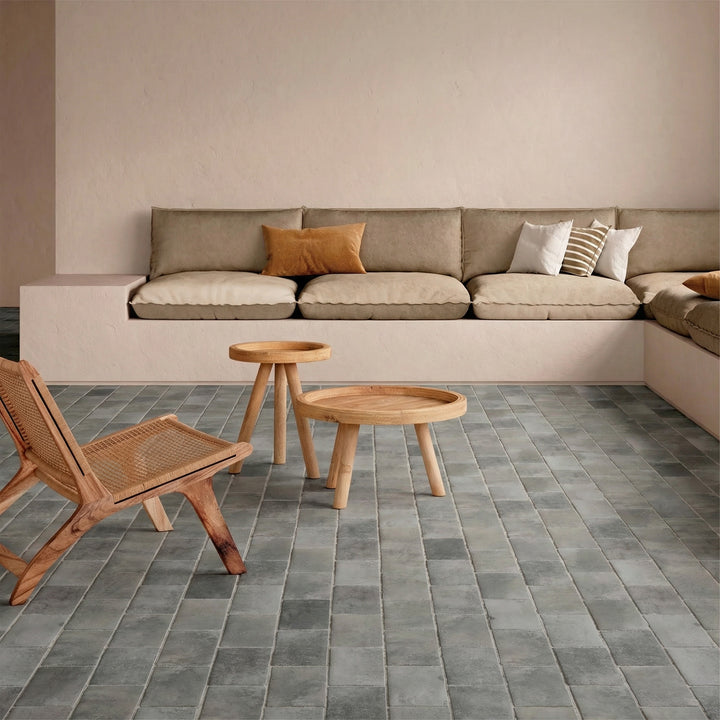 Montana Big Sky 5x10 matte porcelain tile featured in a light, modern interior with soft neutral tones