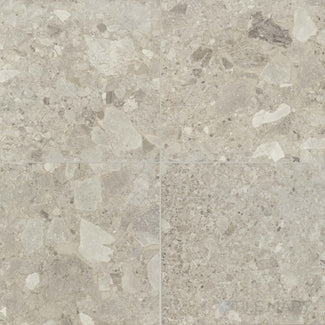 Frammenta Beige 24x24 matte porcelain tile featuring warm undertones and subtle aggregate detail