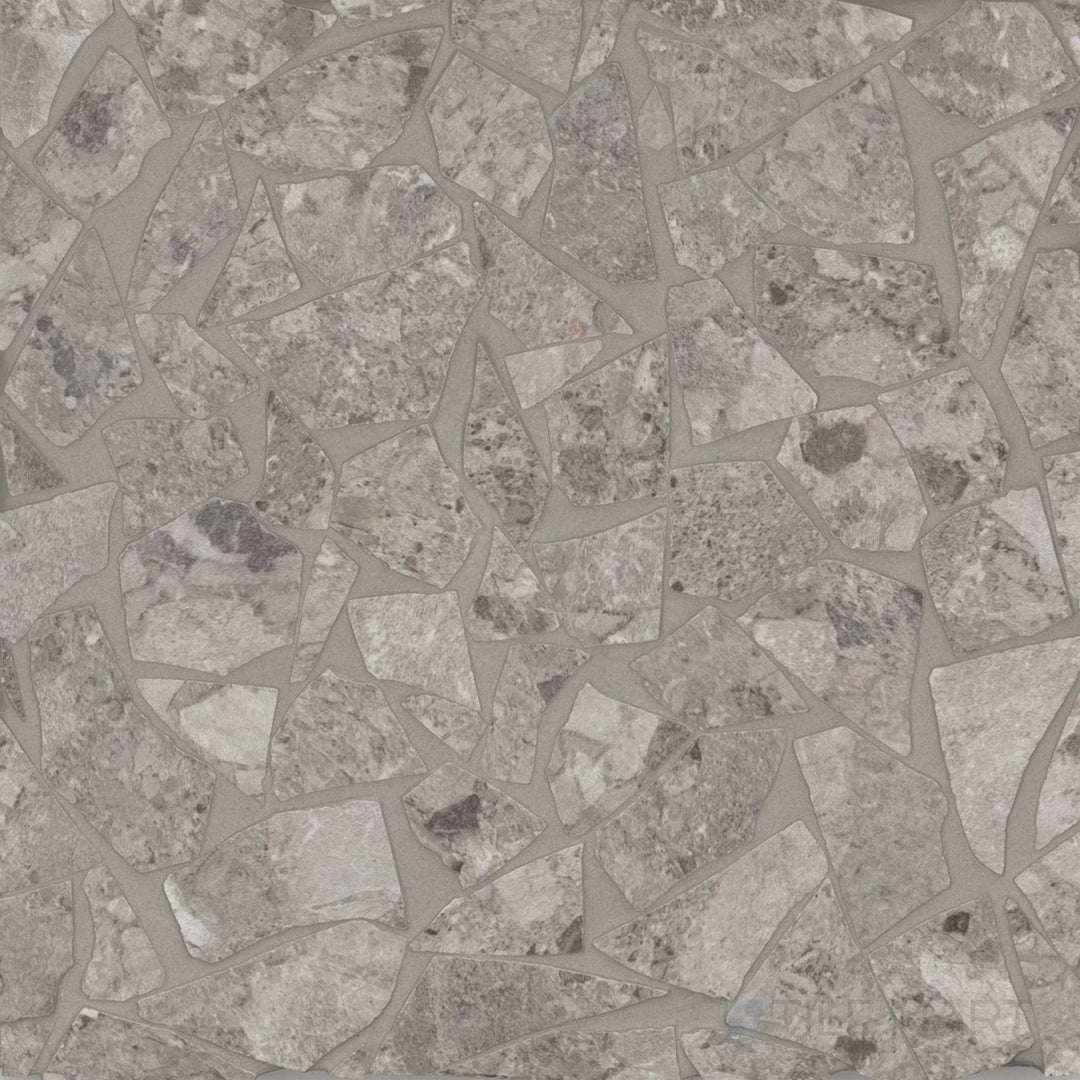 Frammenta Dark Grey Palladiana matte porcelain mosaic featuring dramatic variation and angular design