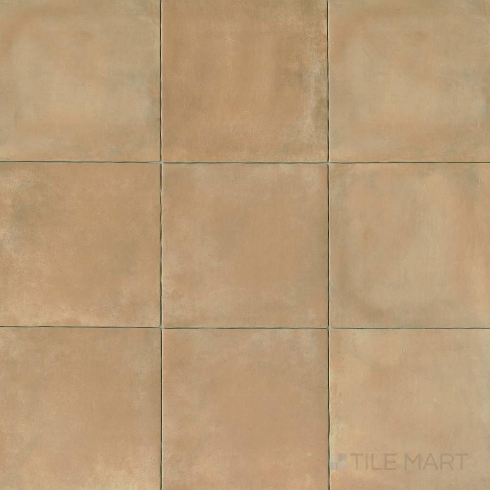 Cotto Nature Cerdena 14x14 matte porcelain tile in overview, featuring a rustic clay look with a soft, textured matte finish.