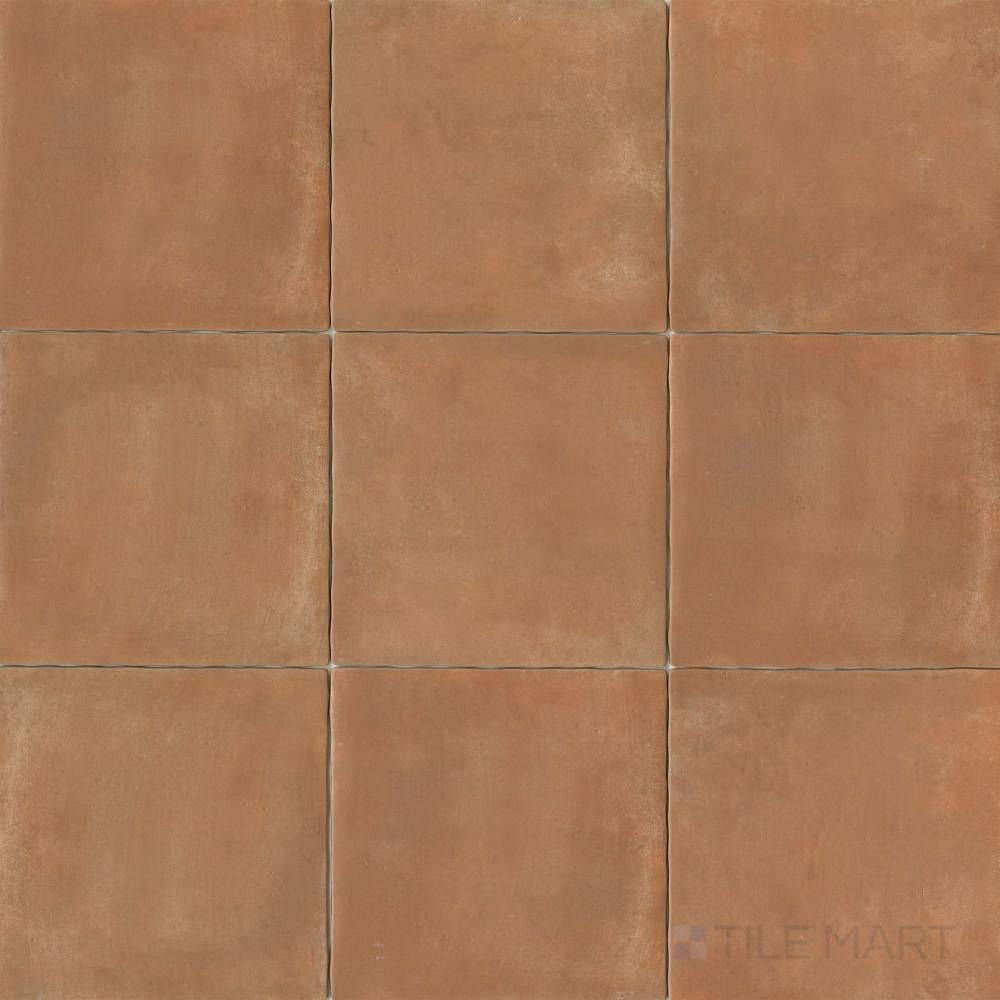 Cotto Nature Siena 14x14 matte porcelain tile shown in a complete layout, highlighting its warm terracotta-inspired surface.