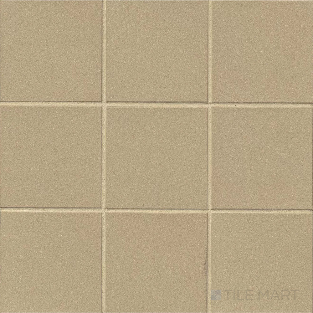 Metropolitan Buckskin 6x6 honed quarry tile in full view, presenting a rich tan tone with a smooth, non-glossy finish.