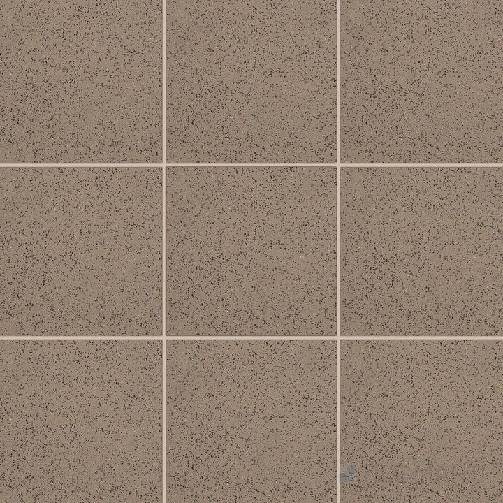 Metropolitan Puritan Gray 6x6 XA abrasive honed quarry tile shown in overview, with a textured surface designed for extra traction.