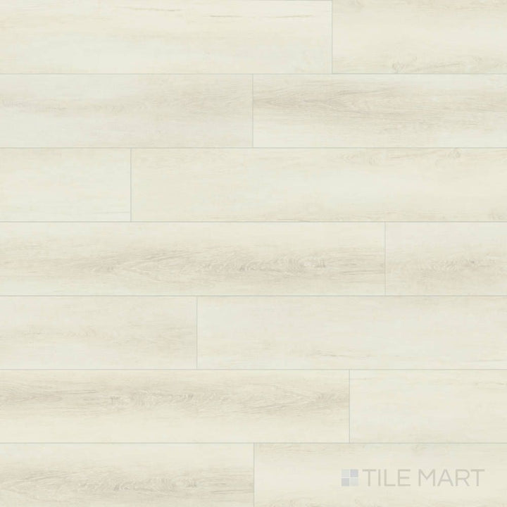 Overview of Shorewood Fog 9x60 luxury vinyl plank, with cool undertones and smooth wood texture ideal for modern interiors.