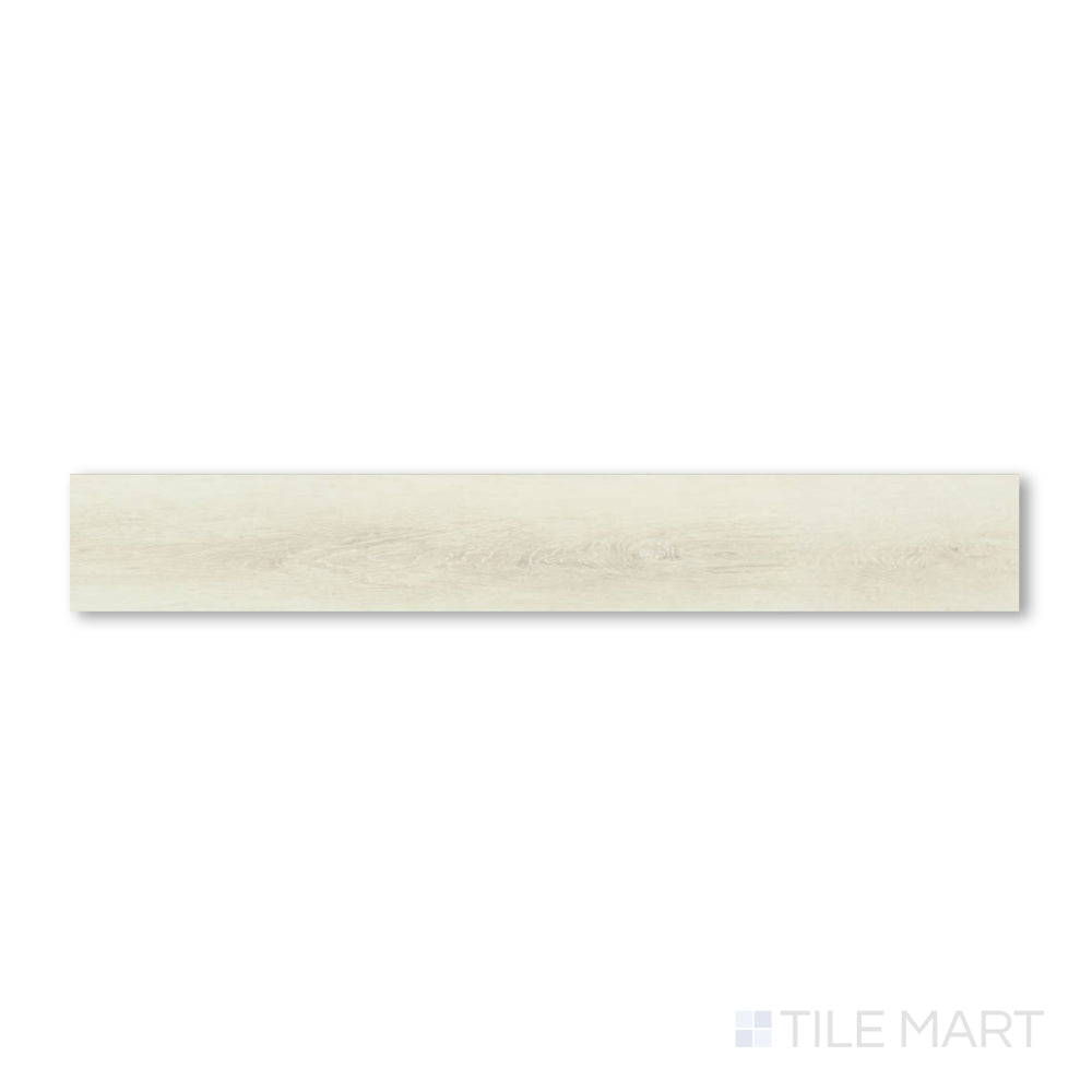 Top-down view of Shorewood Fog 9x60 luxury vinyl plank in a muted gray shade with faint wood grain patterns and a matte surface.