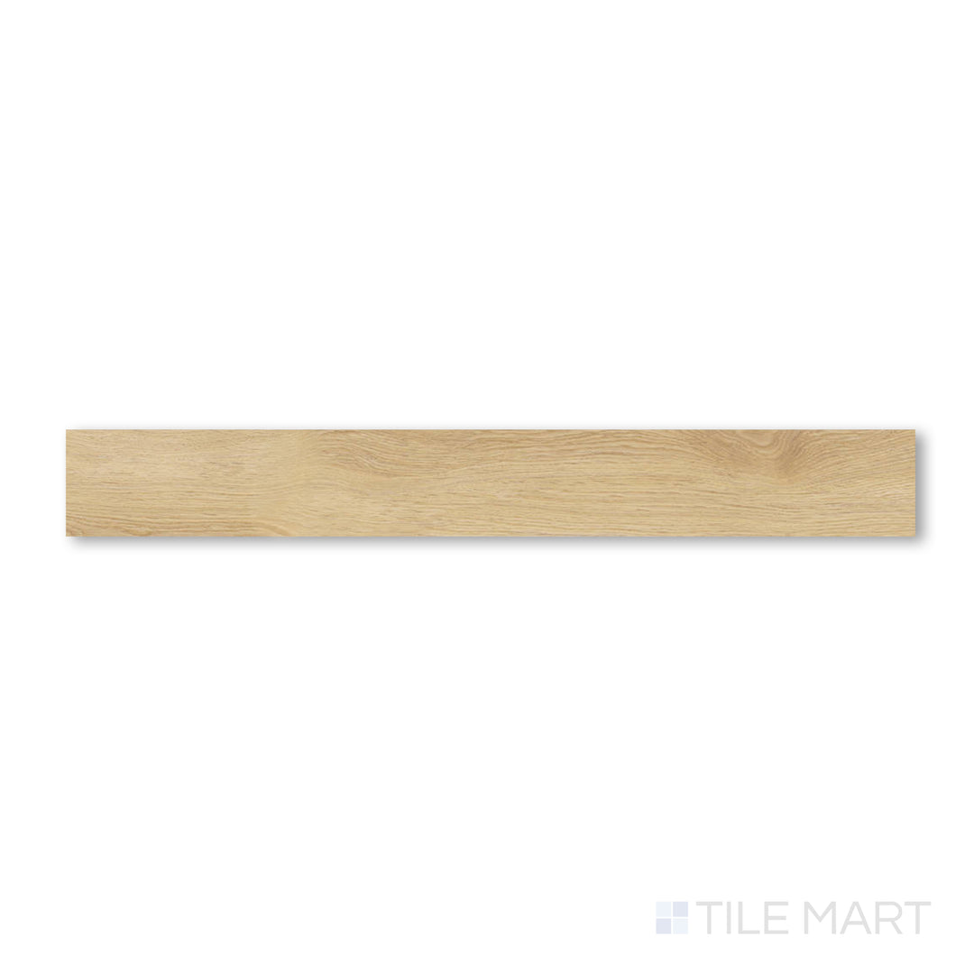 Top-down view of Shorewood Linen 9x60 luxury vinyl plank in a pale gray-beige blend with soft grain lines, offering a light and airy appearance.