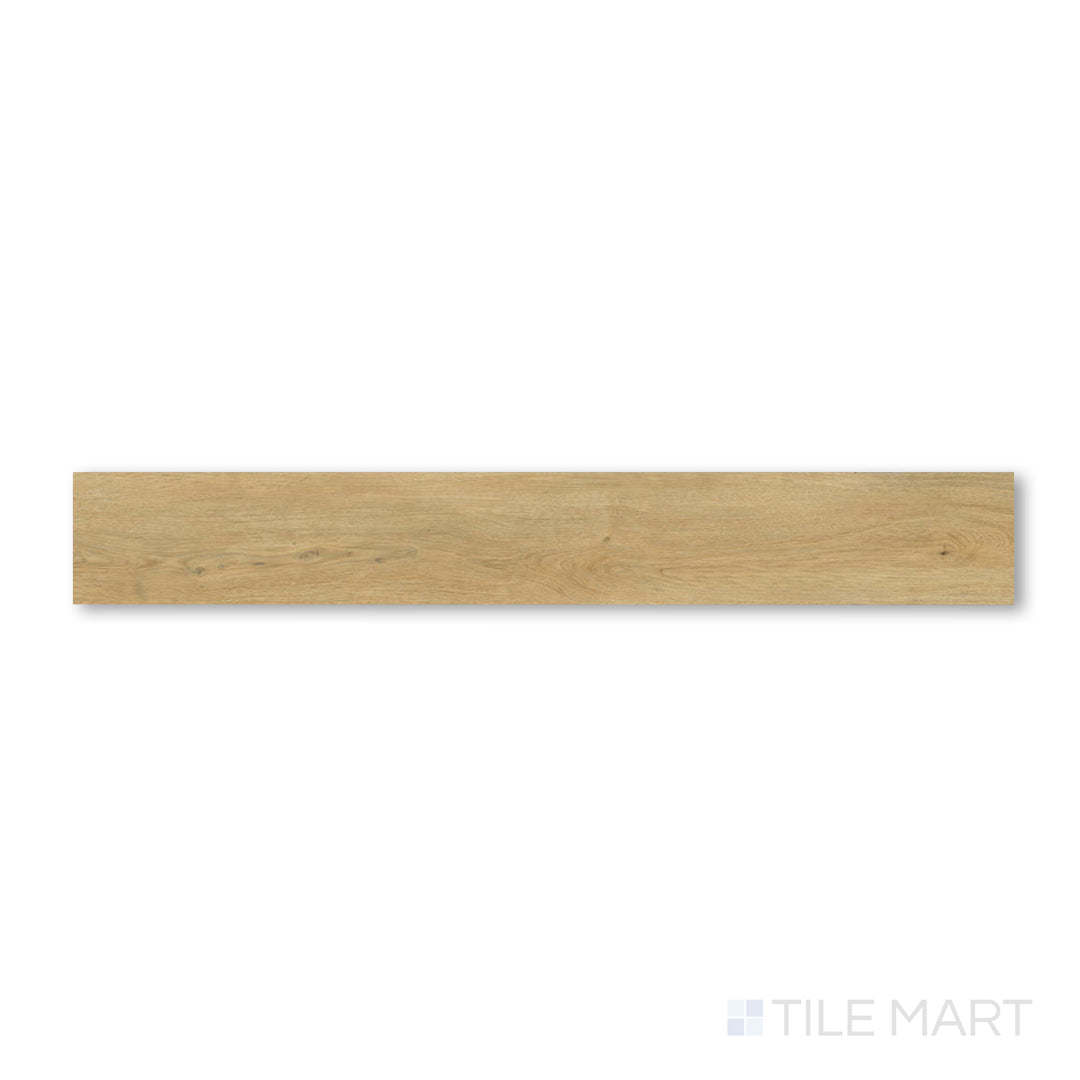 Overhead image of Shorewood Oak 9x60 luxury vinyl plank in a classic medium oak tone, complete with natural knots and wood grain textures.