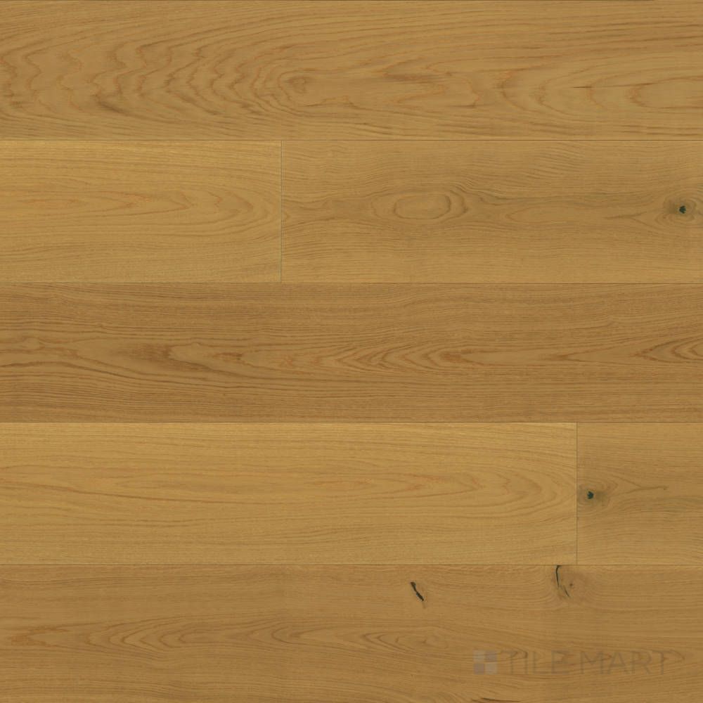 Laguna Dune 9.5x87 engineered hardwood flooring in full view, with soft beige undertones and clean grain perfect for contemporary designs.